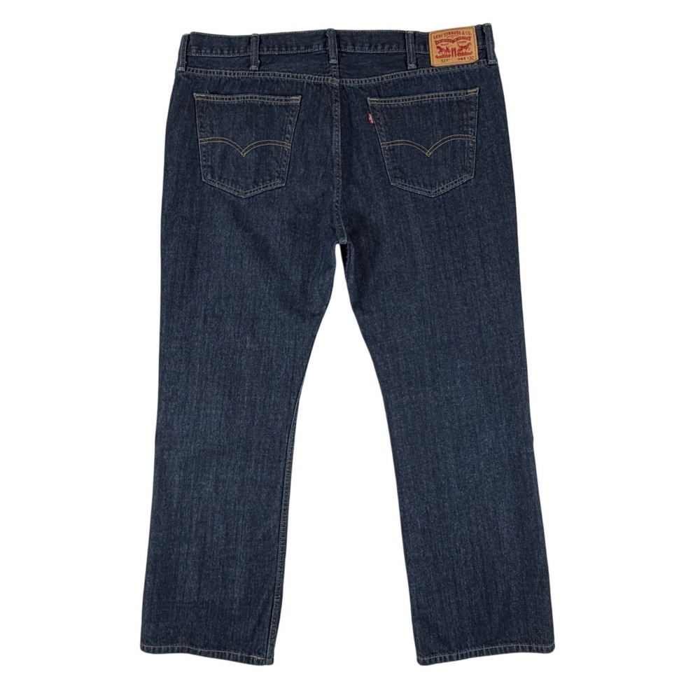 Levis 527 Slim Bootcut Jeans Mens 44x32 Dark Wash Indigo Denim 05527-4010